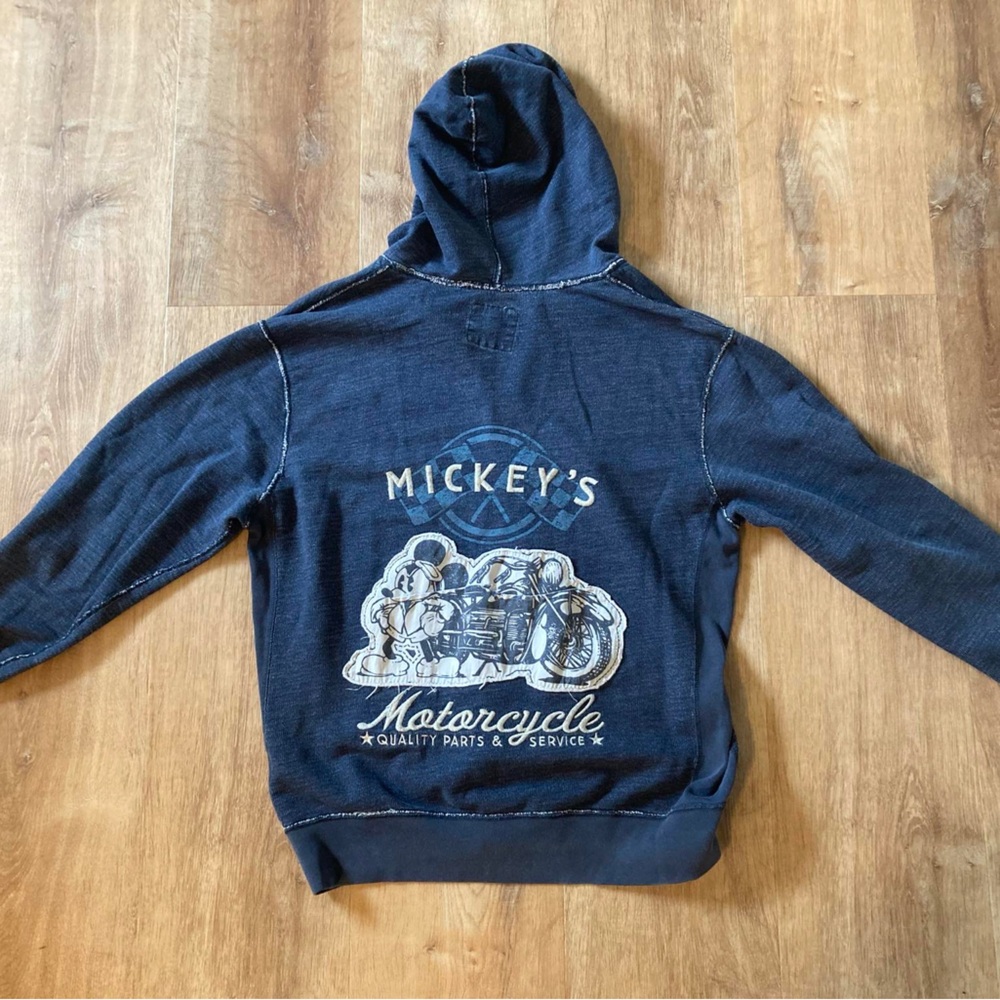 Disney Parks Mickey’s Motorcycle Full Zip hoodie Jacket M
